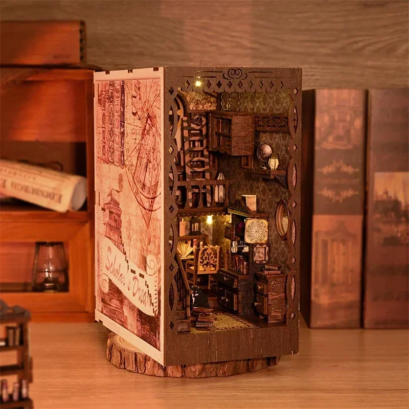NUEVO Kit de Construcción de M - Diy Wooden Book Nook Kit Shelf Insert reseña y precio