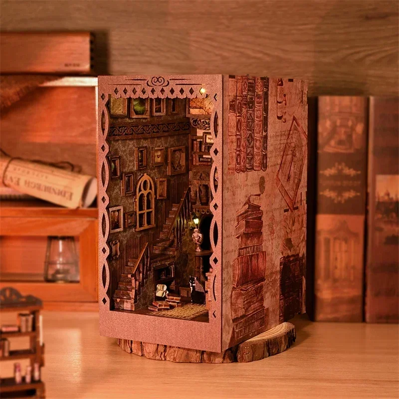 NUEVO Kit de Construcción de M - Diy Wooden Book Nook Kit Shelf Insert reseña y precio