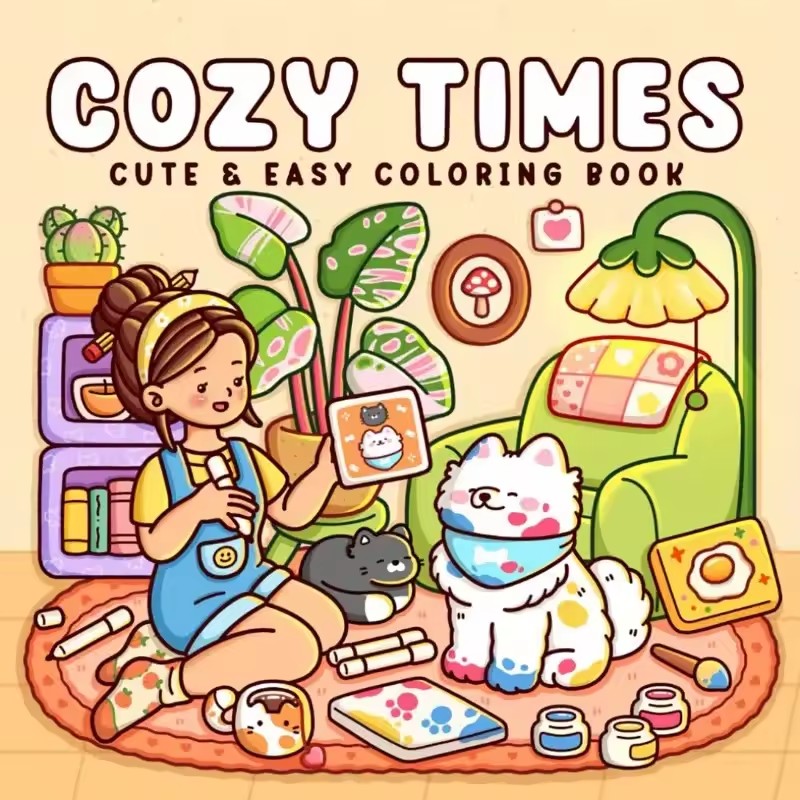 Cozy Time Libro para colorear  - Adult Coloring Book Stress Relief reseña y precio