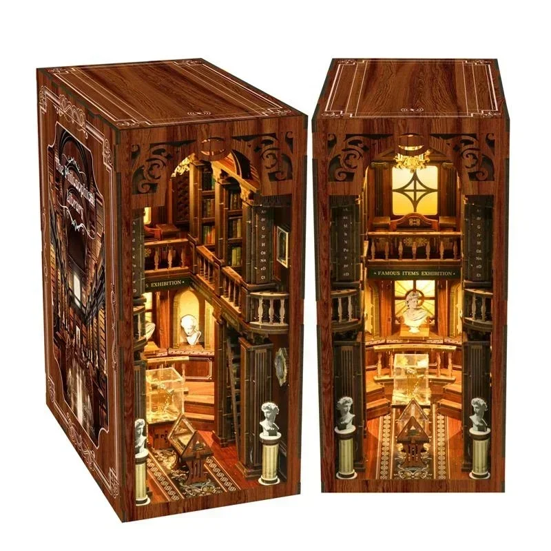 Librería filosófica Casa NEW,  - Diy Wooden Book Nook Kit Shelf Insert reseña y precio