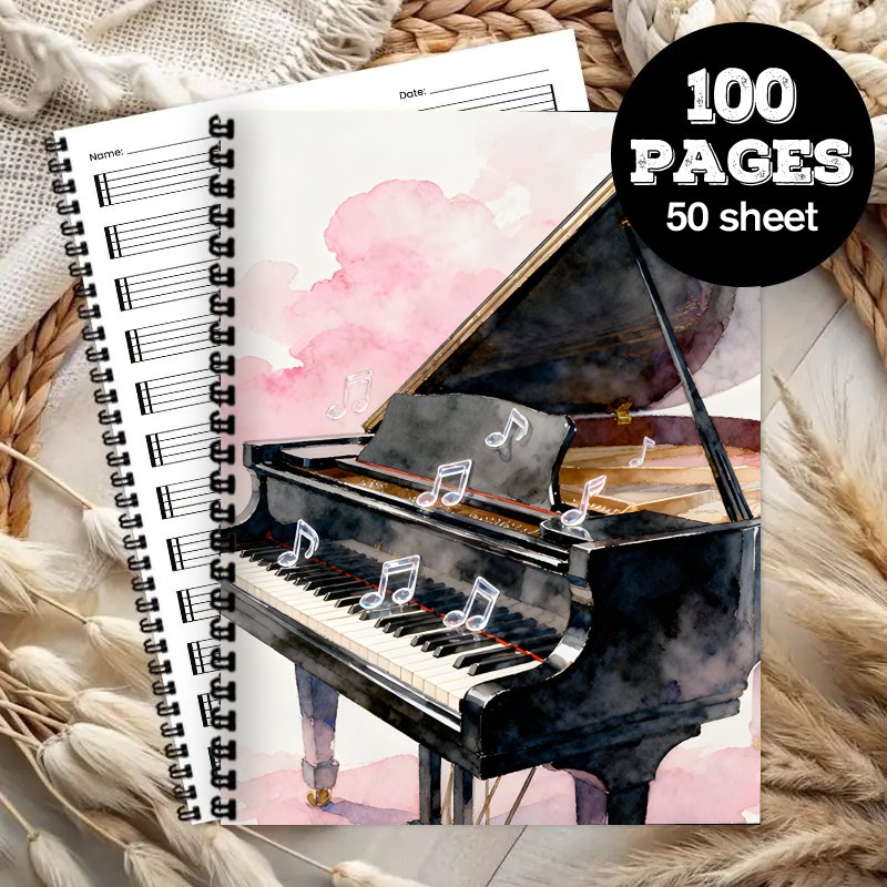 Cuaderno de Música Tamaño A4,  - Blank Sheet Music Notebook reseña y precio